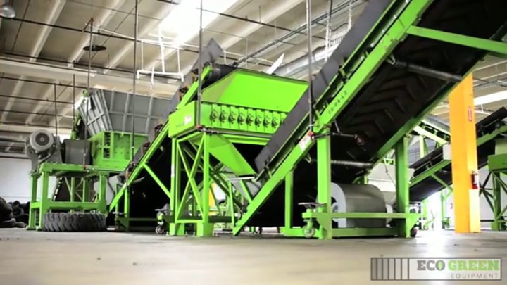 Tire Shredding Equipment & Rubber Recycling Machinery by Eco Green