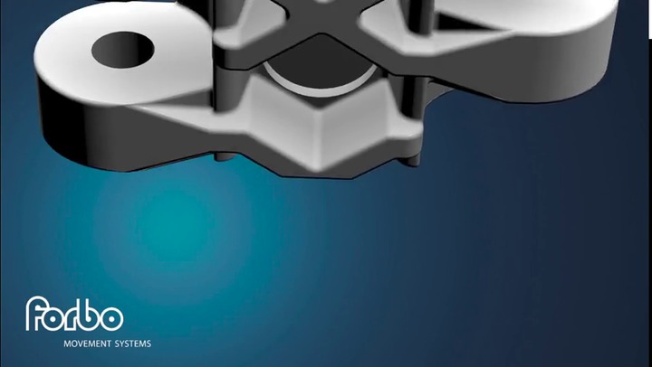 Modular conveyor belt S7 series Forbo Siegling GmbH plastic