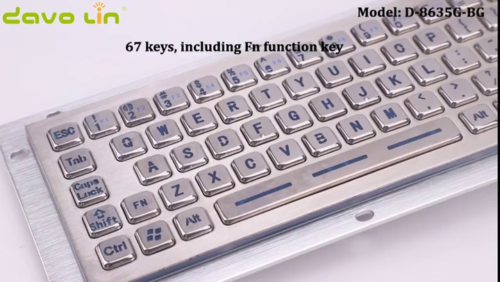 Panel-mount keyboard - D-8635G-BG - ShenZhen DAVO