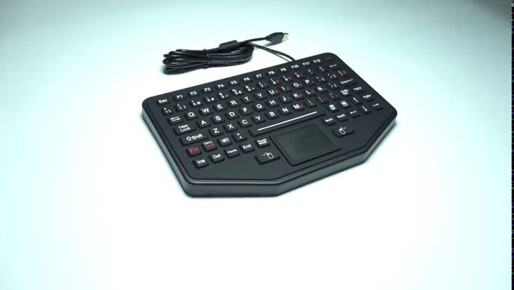 Panel-mount keyboard - K-TEK-M275TP-FN-BL-DT