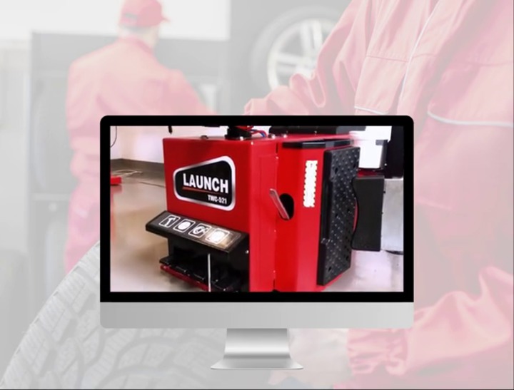 Desmontadora de neumáticos para automóvil - TWC-521 - LAUNCH Europe GmbH -  semiautomática / neumática